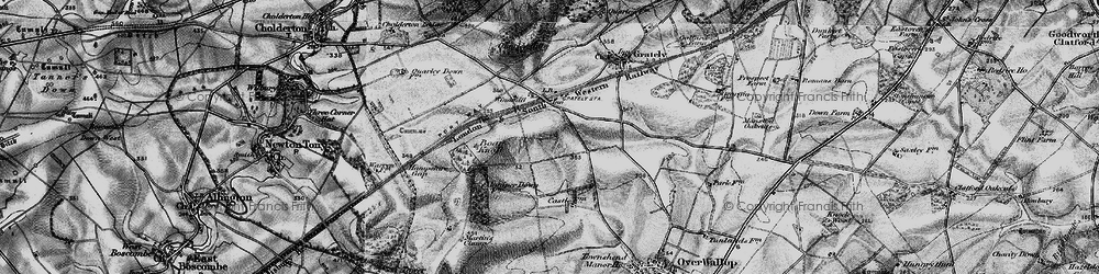 Old map of Boar Knoll in 1898