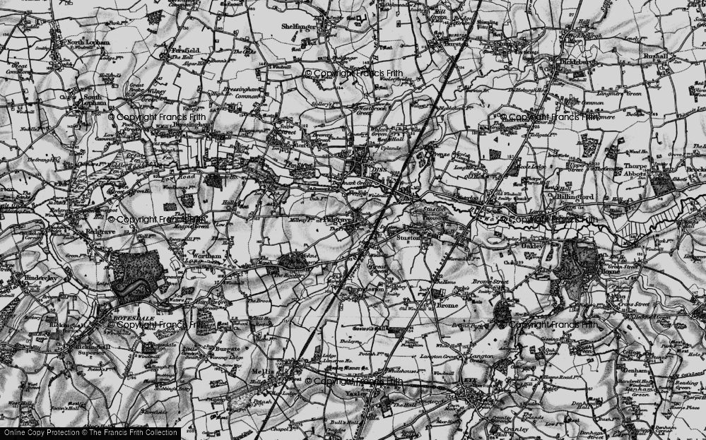 Old Map of Palgrave, 1898 in 1898