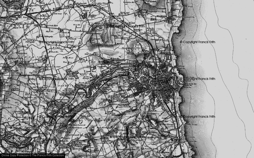Old Map of Pallion, 1898 in 1898