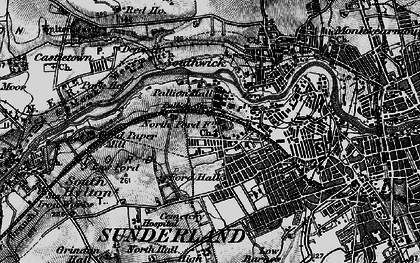 Old map of Pallion in 1898