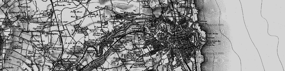 Old map of Pallion in 1898