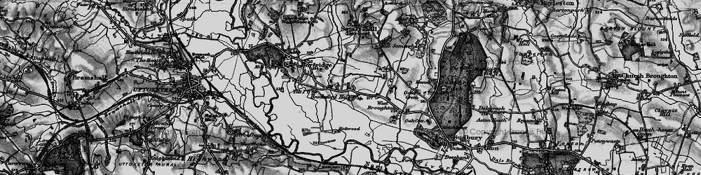 Old map of Brocksford Hall in 1897