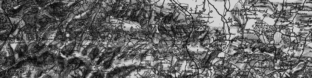 Old map of Palmer's Green in 1895