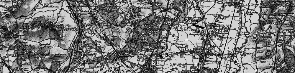 Old map of Palmers Green in 1896