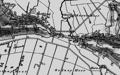 Old map of Panborough in 1898