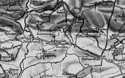 Old map of Pancrasweek in 1895