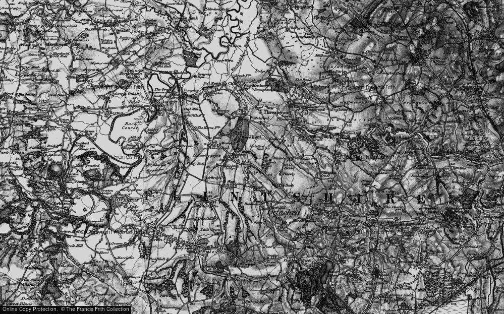 Old Map of Historic Map covering Burton's Wood in 1897