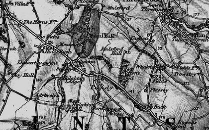 Old map of Pandy in 1897