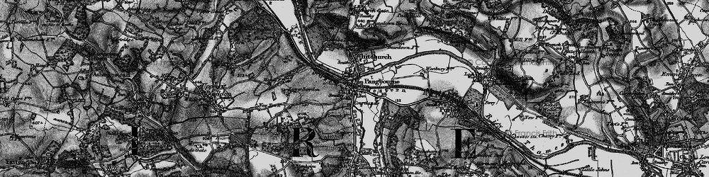 Old map of Pangbourne in 1895