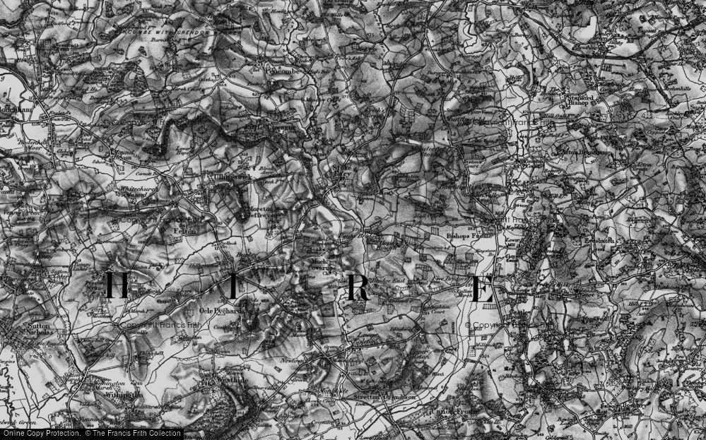 Old Map of Panks Bridge, 1898 in 1898