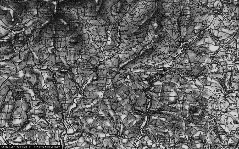 Old Map of Pant-y-Caws, 1898 in 1898