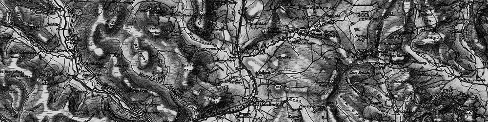 Old map of Afon Marteg in 1899