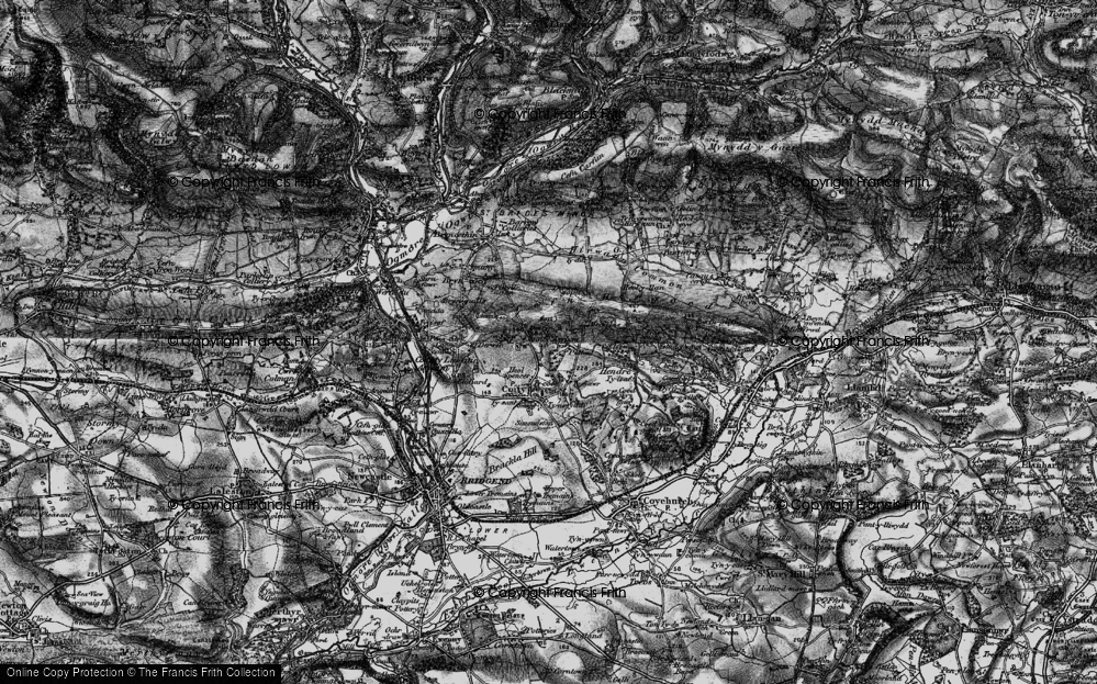 Old Map of Pant-y-pyllau, 1897 in 1897