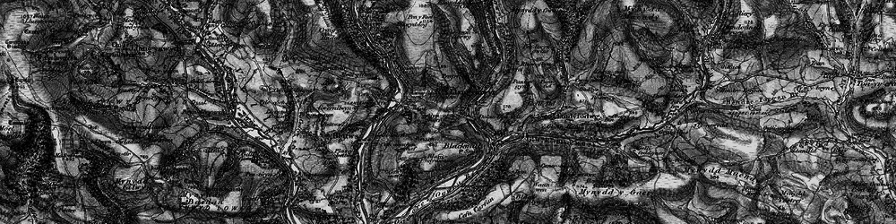 Old map of Bryn-y-Wrach in 1897