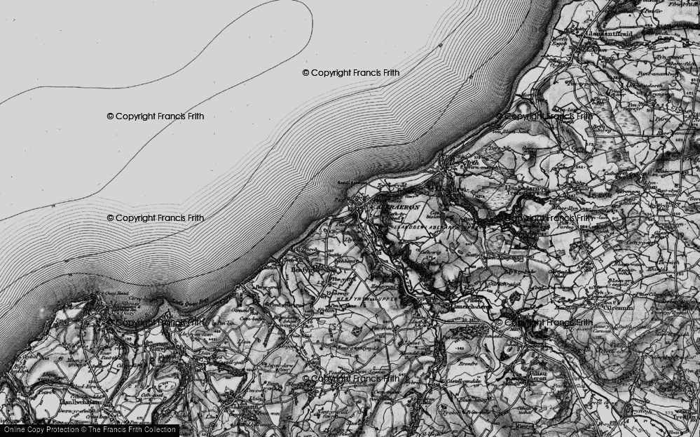 Old Map of Historic Map covering Clogfryn in 1898