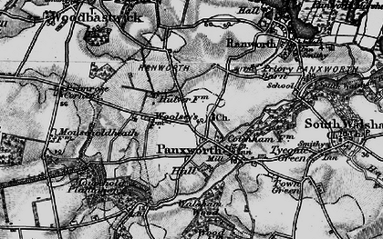 Old map of Panxworth in 1898