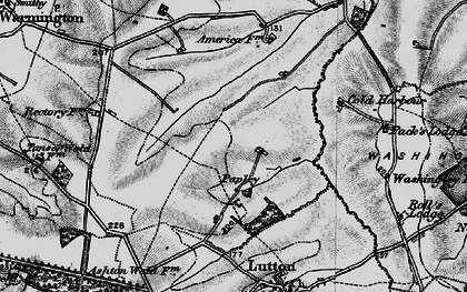Old map of Papley in 1898