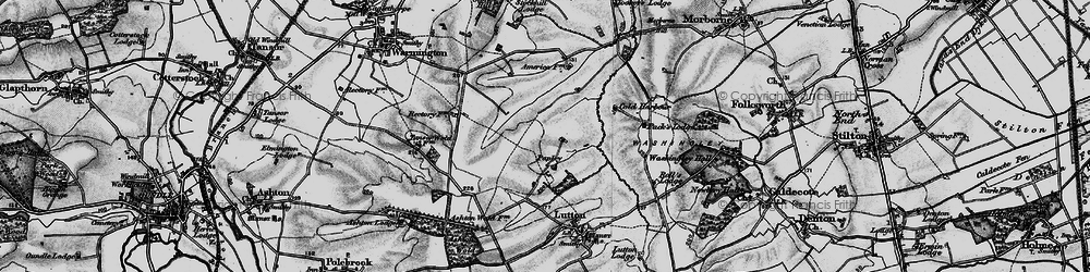Old map of Papley in 1898