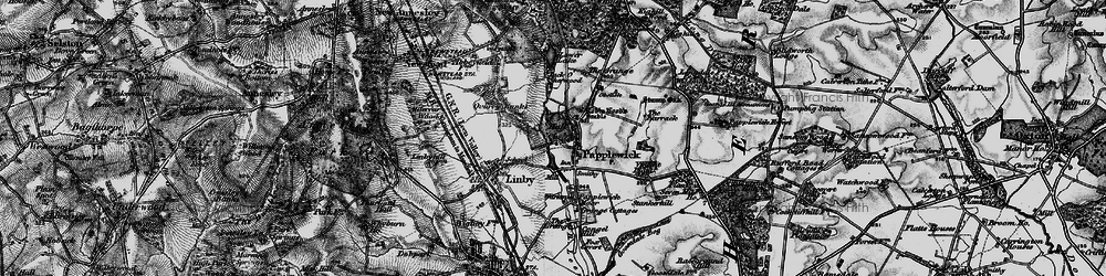 Old map of Papplewick in 1899