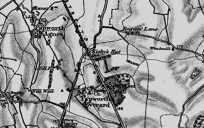 Old map of Papworth Everard in 1898