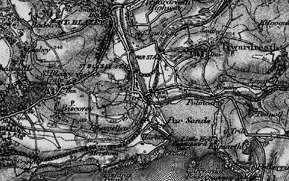 Old map of Par in 1895