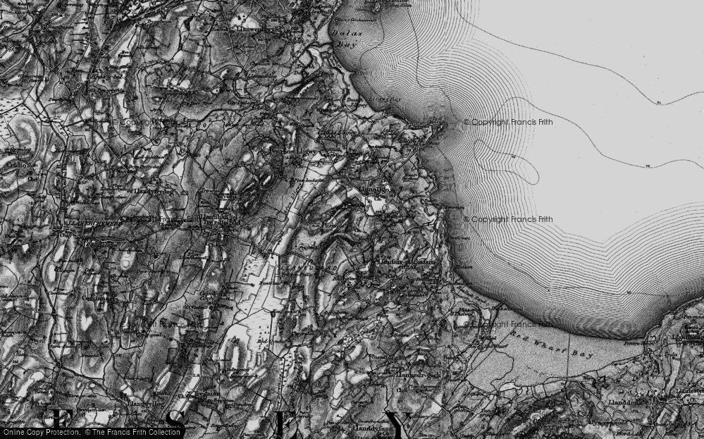 Old Map of Parciau, 1899 in 1899