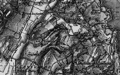 Old map of Parciau in 1899