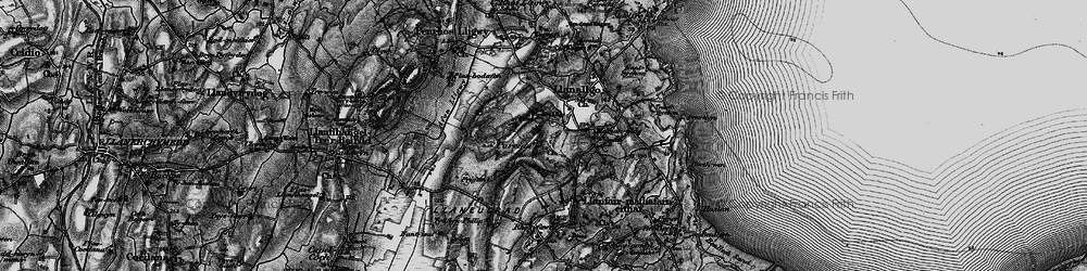 Old map of Parciau in 1899