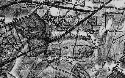 Old map of Pardown in 1895