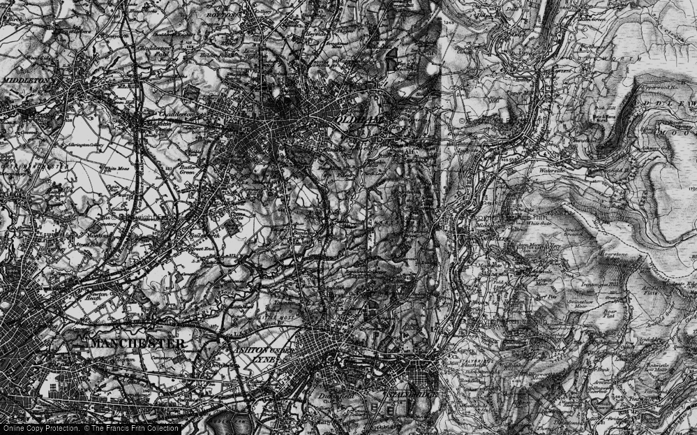 Old Map of Park Bridge, 1896 in 1896