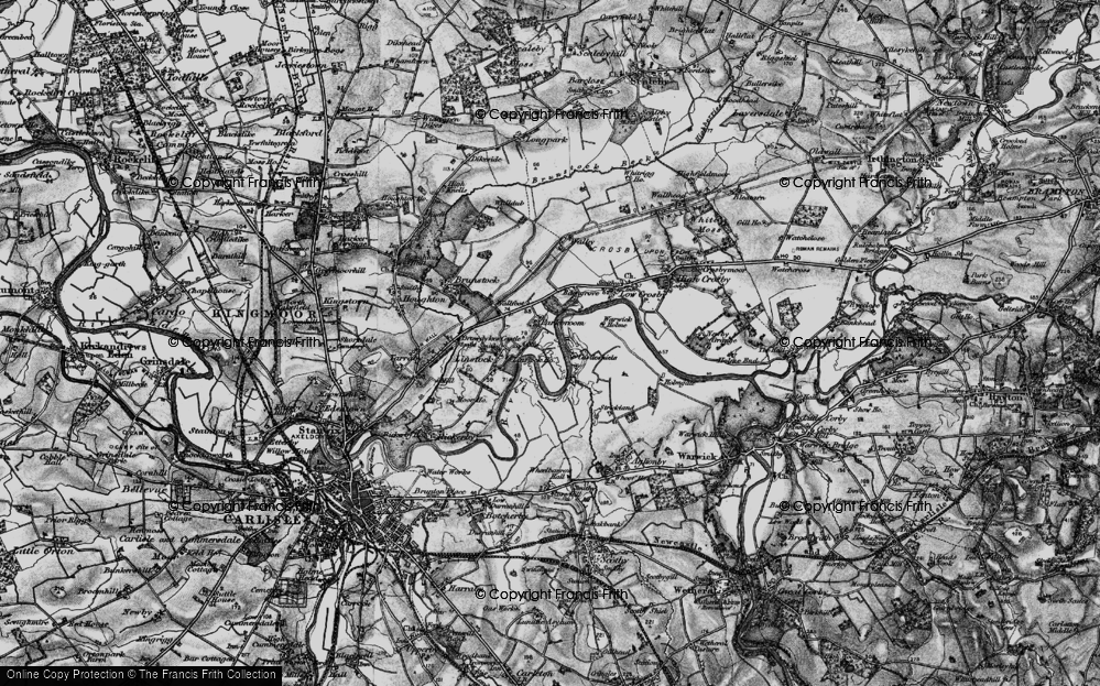 Old Map of Historic Map covering Scotby Holmes in 1897