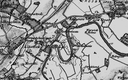 Old map of Scotby Holmes in 1897