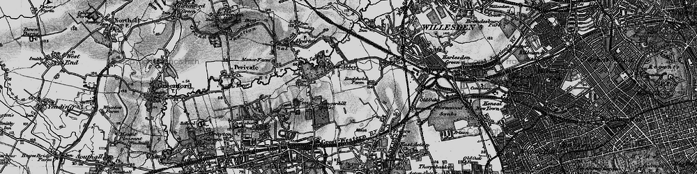 Old map of Park Royal in 1896