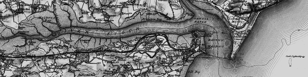 Old map of Parkeston in 1896