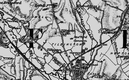 Old map of Parkside in 1898
