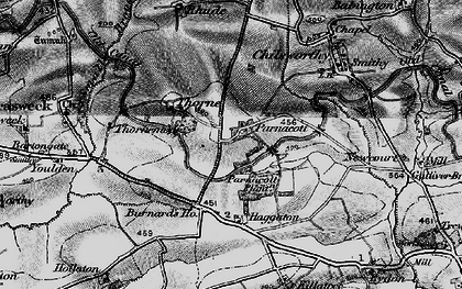 Old map of Parnacott in 1895
