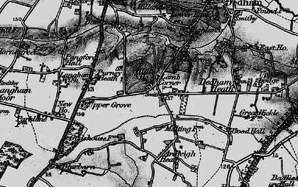 Old map of Parney Heath in 1896