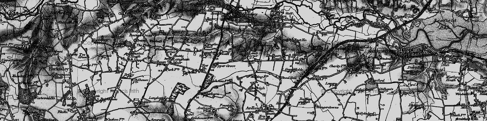 Old map of Parney Heath in 1896