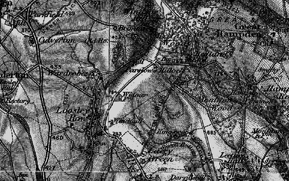 Old map of Parslow's Hillock in 1895