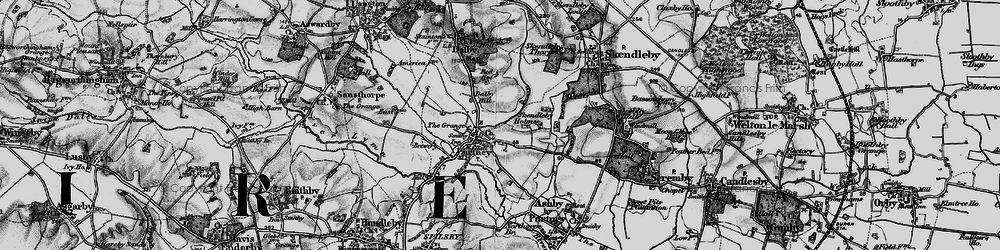 Old map of Partney in 1899