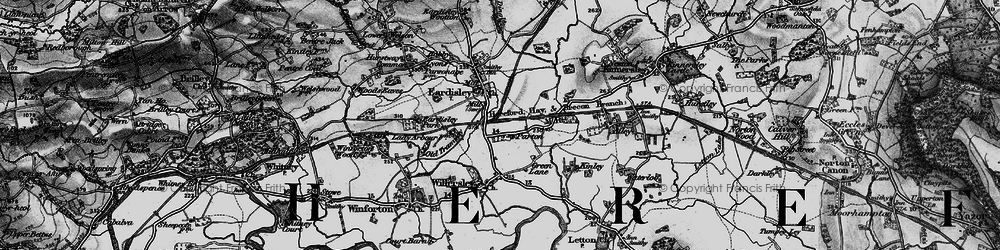 Old map of Parton in 1898