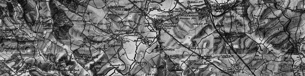 Old map of Passenham in 1896