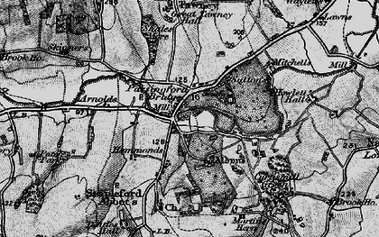 Old map of Albyns in 1896