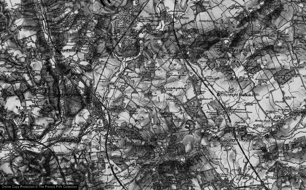 Old Map of Patchetts Green, 1896 in 1896