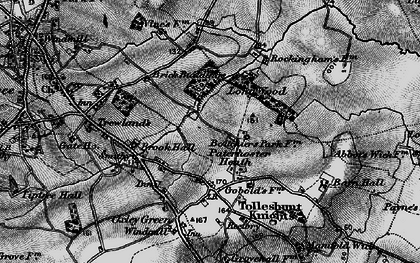 Old map of Layer Brook in 1896