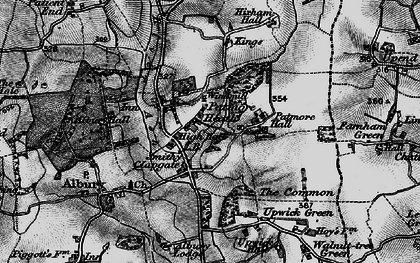 Old map of Patmore Heath in 1896