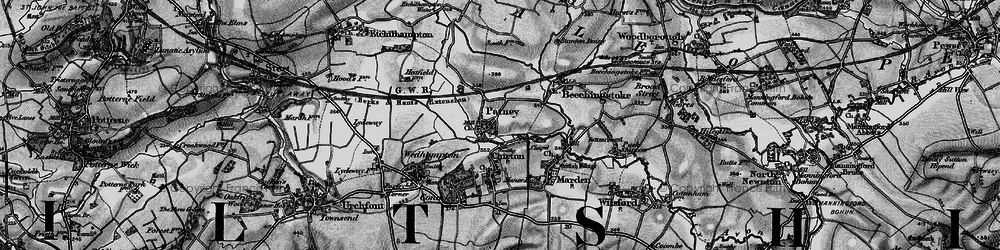 Old map of Patney in 1898