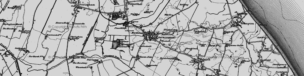 Old map of Patrington in 1895