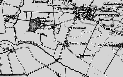 Old map of Winestead Drain in 1895