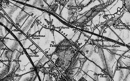 Old map of Patrixbourne in 1895